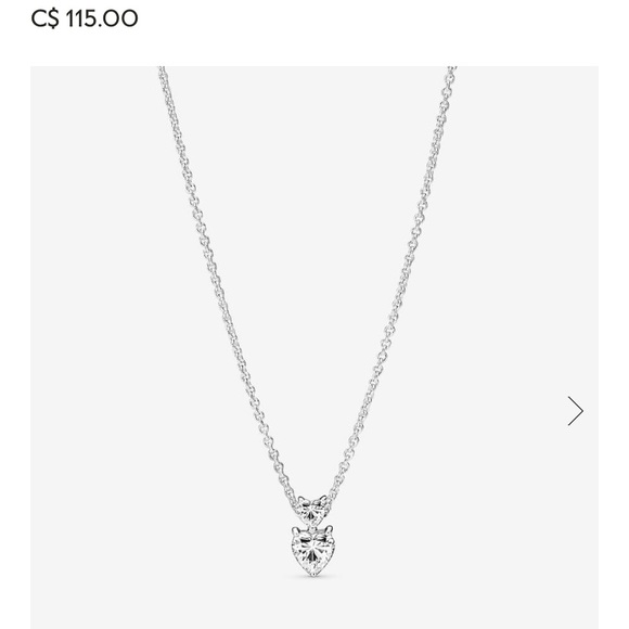 Pandora Double Heart Necklace - Picture 3 of 3